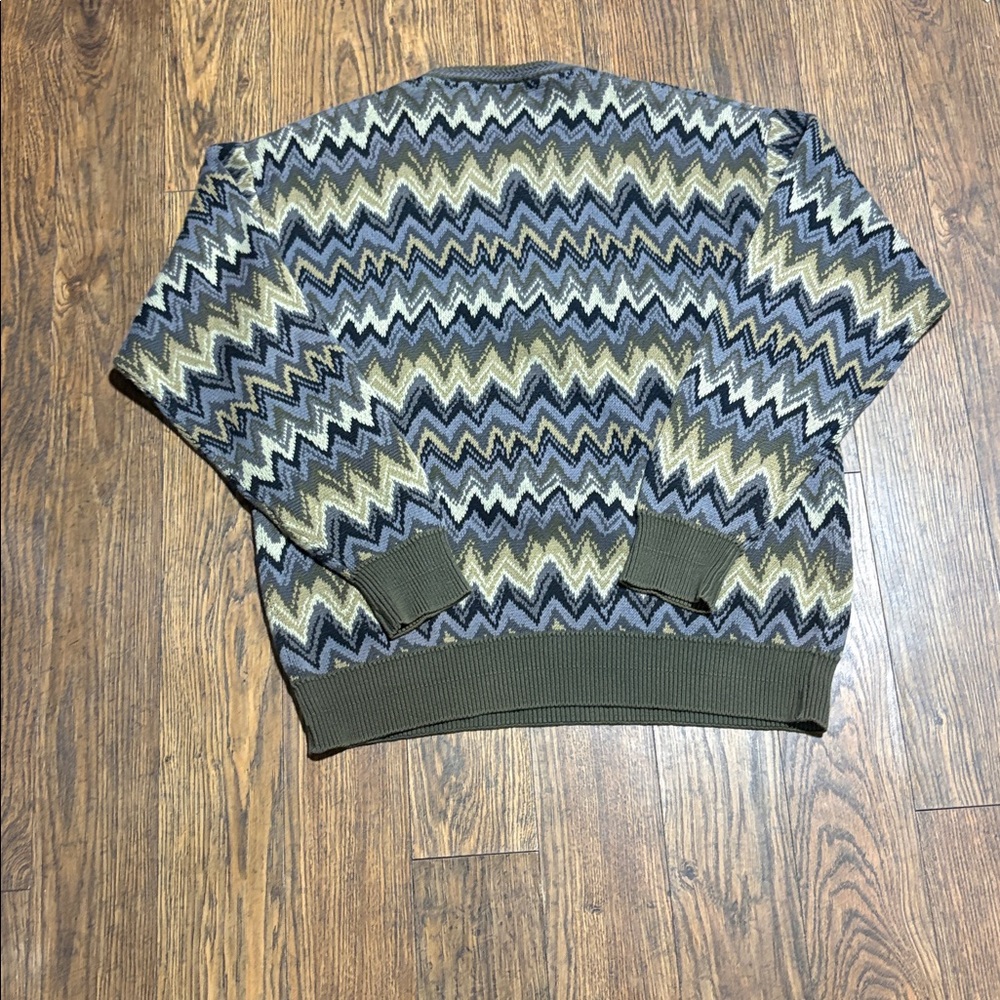 Pendleton Men's Chevron Sweater - Olive, Gray, and Navy - Picture 3 of 3